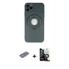 ieg™ iPhone 12 Pro Max Kılıf Eksen Klasik Prime - Şeffaf Temperli Cam Ekran Koruyucu + Renkli Kamera Lens Koruma Cam - SI