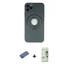 ieg™ iPhone 12 Pro Max Kılıf Eksen Klasik Prime - Siyah 20D Premium Cam Ekran Koruyucu + Shine Kamera Lens Koruma Cam - GD