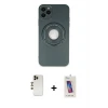 ieg™ iPhone 12 Pro Max Kılıf Eksen Klasik Prime - Siyah Joko 5D Cam + Shine Kamera Lens - GD