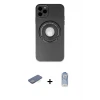 ieg™ iPhone 12 Pro Max Kılıf Eksen Klasik Prime - Siyah Joko Magic 5D Cam + Renkli Kamera Lens Koruma Cam - YL