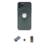 ieg™ iPhone 12 Pro Max Kılıf Eksen Klasik Prime - Siyah Joko Magic 5D Hayalet Cam + Shine Kamera Lens Koruma Cam - SH