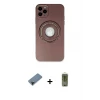 ieg™ iPhone 12 Pro Max Kılıf Eksen Klasik Prime - Siyah Joko Magic 5D Hayalet Cam + Shine Kamera Lens Koruma Cam - SH