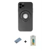 ieg™ iPhone 12 Pro Max Kılıf Eksen Klasik Prime - Siyah Polymer Nano Ekran Koruyucu + Shine Kamera Lens Koruma Cam - GS
