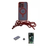 ieg™ iPhone 12 Pro Max Kılıf Eksen Özel Seri - Şeffaf 360 Full Body Arka Koruyucu + Renkli Kamera Lens Koruma Cam - SI