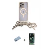 ieg™ iPhone 12 Pro Max Kılıf Eksen Özel Seri - Şeffaf 360 Full Body Arka Koruyucu + Shine Kamera Lens Koruma Cam - MI