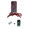 ieg™ iPhone 12 Pro Max Kılıf Eksen Özel Seri - Şeffaf 360 Full Body Arka Koruyucu + Shine Kamera Lens Koruma Cam - MI