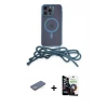 ieg™ iPhone 12 Pro Max Kılıf Eksen Özel Seri - Şeffaf Temperli Cam Ekran Koruyucu + Renkli Kamera Lens Koruma Cam - YL