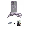 ieg™ iPhone 12 Pro Max Kılıf Eksen Özel Seri - Şeffaf Temperli Cam Ekran Koruyucu + Renkli Kamera Lens Koruma Cam - YL