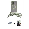 ieg™ iPhone 12 Pro Max Kılıf Eksen Özel Seri - Şeffaf Temperli Cam Ekran Koruyucu + Renkli Kamera Lens Koruma Cam - YL