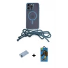 ieg™ iPhone 12 Pro Max Kılıf Eksen Özel Seri - Siyah 18D Cam Ekran Koruyucu + Shine Kamera Lens Koruma Cam - MI