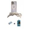 ieg™ iPhone 12 Pro Max Kılıf Eksen Özel Seri - Siyah 18D Cam Ekran Koruyucu + Shine Kamera Lens Koruma Cam - MI