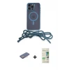 ieg™ iPhone 12 Pro Max Kılıf Eksen Özel Seri - Siyah 20D Premium Cam Ekran Koruyucu + Renkli Kamera Lens Koruma Cam - PE