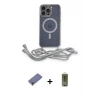 ieg™ iPhone 12 Pro Max Kılıf Eksen Özel Seri - Siyah Joko Magic 5D Hayalet Cam + Metal Kamera Lens Koruma Cam - GD