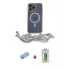 ieg™ iPhone 12 Pro Max Kılıf Eksen Özel Seri - Siyah Polymer Nano Ekran Koruyucu + Shine Kamera Lens Koruma Cam - MI