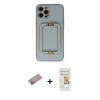 ieg™ iPhone 12 Pro Max Kılıf Kozmos Minimal Prime - Siyah Mat Seramik Nano Ekran Koruyucu + Shine Kamera Lens Koruma Cam - SABE