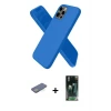 ieg™ iPhone 12 Pro Max Kılıf Kozmos Yansıma Özel Seri - Şeffaf 360 Full Body Arka Koruyucu + Renkli Kamera Lens Koruma Cam - YL
