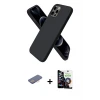 ieg™ iPhone 12 Pro Max Kılıf Kozmos Yansıma Özel Seri - Şeffaf Temperli Cam Ekran Koruyucu + Renkli Kamera Lens Koruma Cam - PE