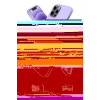 ieg™ iPhone 12 Pro Max Kılıf Kozmos Yansıma Özel Seri - Şeffaf Uv Polymer Nano Ekran Koruyucu + Neon Fosforlu Kamera Lens - TU
