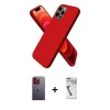 ieg™ iPhone 12 Pro Max Kılıf Kozmos Yansıma Özel Seri - Şeffaf Uv Polymer Nano Ekran Koruyucu + Neon Fosforlu Kamera Lens - TU