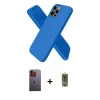 ieg™ iPhone 12 Pro Max Kılıf Kozmos Yansıma Özel Seri - Siyah Joko Magic 5D Hayalet Cam + Neon Fosforlu Kamera Lens - TU