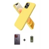 ieg™ iPhone 12 Pro Max Kılıf Kozmos Yansıma Özel Seri - Siyah Joko Magic 5D Hayalet Cam + Neon Fosforlu Kamera Lens - TU