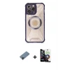ieg™ iPhone 12 Pro Max Kılıf Kutup Modern - Şeffaf Temperli Cam Ekran Koruyucu + Shine Kamera Lens Koruma Cam - SH