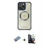 ieg™ iPhone 12 Pro Max Kılıf Kutup Modern - Şeffaf Temperli Cam Ekran Koruyucu + Shine Kamera Lens Koruma Cam - PE