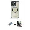 ieg™ iPhone 12 Pro Max Kılıf Kutup Modern - Şeffaf Temperli Cam Ekran Koruyucu + Shine Kamera Lens Koruma Cam - SH