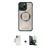ieg™ iPhone 12 Pro Max Kılıf Kutup Modern - Şeffaf Temperli Cam Ekran Koruyucu + Shine Kamera Lens - LT
