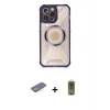 ieg™ iPhone 12 Pro Max Kılıf Kutup Modern - Siyah Joko Magic 5D Hayalet Cam + Renkli Kamera Lens Koruma Cam - SI