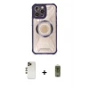 ieg™ iPhone 12 Pro Max Kılıf Kutup Modern - Siyah Joko Magic 5D Hayalet Cam + Shine Kamera Lens - GD