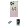 ieg™ iPhone 12 Pro Max Kılıf Kutup Yansıma Özel Seri - Şeffaf 360 Full Body Arka Koruyucu + Shine Kamera Lens Koruma Cam - GS