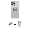 ieg™ iPhone 12 Pro Max Kılıf Kutup Yansıma Özel Seri - Şeffaf Uv Polymer Nano Ekran Koruyucu + Shine Kamera Lens Koruma Cam - GS