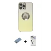 ieg™ iPhone 12 Pro Max Kılıf Kutup Yansıma Özel Seri - Şeffaf Uv Polymer Nano Ekran Koruyucu + Shine Kamera Lens Koruma Cam - GS