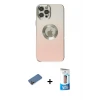 ieg™ iPhone 12 Pro Max Kılıf Kutup Yansıma Özel Seri - Siyah 5D Eko Cam Ekran Koruyucu + Shine Kamera Lens Koruma Cam - GD