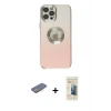 ieg™ iPhone 12 Pro Max Kılıf Kutup Yansıma Özel Seri - Siyah 6D Mat Seramik Hayalet Nano Ekran Koruyucu + Renkli Kamera Lens Koruma Cam - PE