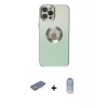 ieg™ iPhone 12 Pro Max Kılıf Kutup Yansıma Özel Seri - Siyah Joko Magic 5D Cam + Renkli Kamera Lens Koruma Cam - YL