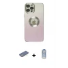 ieg™ iPhone 12 Pro Max Kılıf Kutup Yansıma Özel Seri - Siyah Joko Magic 5D Cam + Renkli Kamera Lens Koruma Cam - YL