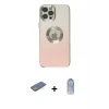 ieg™ iPhone 12 Pro Max Kılıf Kutup Yansıma Özel Seri - Siyah Joko Magic 5D Cam + Renkli Kamera Lens Koruma Cam - YL