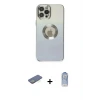 ieg™ iPhone 12 Pro Max Kılıf Kutup Yansıma Özel Seri - Siyah Joko Magic 5D Cam + Renkli Kamera Lens Koruma Cam - YL