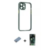 ieg™ iPhone 12 Pro Max Kılıf Nova Asil Özel Seri - Şeffaf 360 Full Body Arka Koruyucu + Shine Kamera Lens Koruma Cam - GS