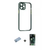 ieg™ iPhone 12 Pro Max Kılıf Nova Asil Özel Seri - Şeffaf 360 Full Body Arka Koruyucu + Shine Kamera Lens Koruma Cam - MI