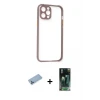 ieg™ iPhone 12 Pro Max Kılıf Nova Asil Özel Seri - Şeffaf 360 Full Body Arka Koruyucu + Shine Kamera Lens Koruma Cam - MI