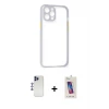 ieg™ iPhone 12 Pro Max Kılıf Nova Asil Özel Seri - Siyah Joko 5D Cam + Shine Kamera Lens - LT