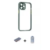 ieg™ iPhone 12 Pro Max Kılıf Nova Asil Özel Seri - Siyah Joko Magic 5D Cam + Renkli Kamera Lens Koruma Cam - TU