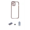 ieg™ iPhone 12 Pro Max Kılıf Nova Asil Özel Seri - Siyah Joko Magic 5D Cam + Renkli Kamera Lens Koruma Cam - TU