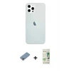ieg™ iPhone 12 Pro Max Kılıf Nova Çizgi - Siyah 20D Premium Cam Ekran Koruyucu + Shine Kamera Lens Koruma Cam - GI