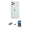 ieg™ iPhone 12 Pro Max Kılıf Nova Çizgi - Siyah 34D Izgaralı Cam + Renkli Kamera Lens Koruma Cam - MI