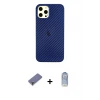 ieg™ iPhone 12 Pro Max Kılıf Nova Çizgi - Siyah Joko Magic 5D Cam + Metal Kamera Lens Koruma Cam - GD