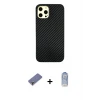 ieg™ iPhone 12 Pro Max Kılıf Nova Çizgi - Siyah Joko Magic 5D Cam + Metal Kamera Lens Koruma Cam - GD